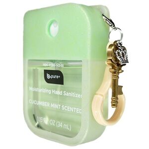 B Pure Cucumber Mint Moisturizing Hand Sanitizer w Case and Added Charms